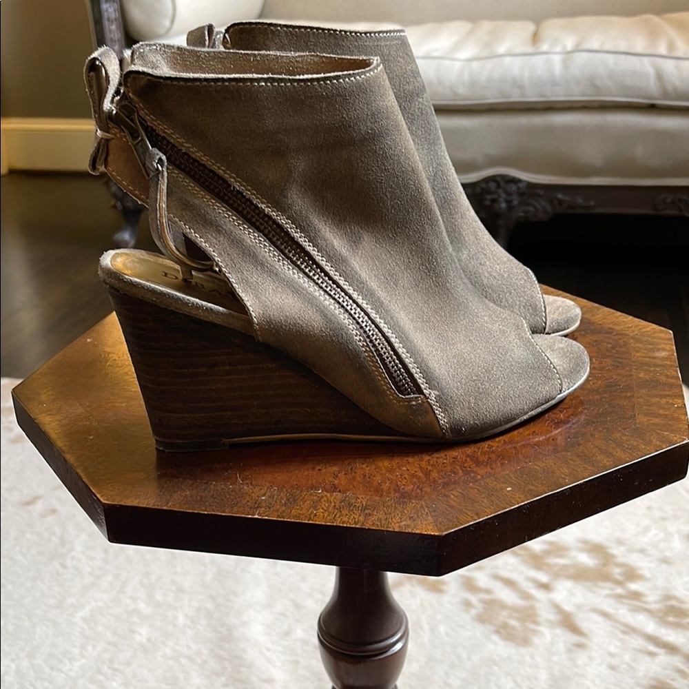 Diba True Brown Wedge Ankle Booties